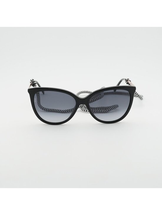 M Missoni MMI 0119/S 0807 9O Sunglasses Black/Gold Cat Eye Frame, Grey Lenses main image 7